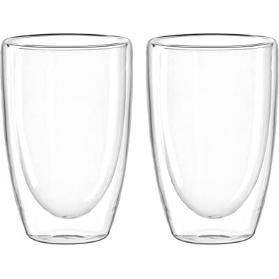 LEONARDO HOME Set van 2 dubbelwandige bekers Duo 400 ml, 053061, glas, 400 ml LEONARDO HOME Set van 2 dubbelwandige bekers Duo 400 ml, 053061, glas, 400 ml