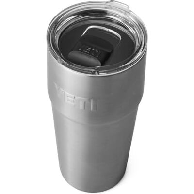 YETI Rambler Cup, vacuüm geïsoleerde roestvrijstalen stapelbare beker met magneetdeksel, roestvrij staal, 591 ml YETI Rambler Cup, vacuüm geïsoleerde roestvrijstalen stapelbare beker met magneetdeksel, roestvrij staal, 591 ml