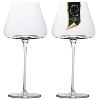INTIRILIFE 2 x wijnglas in modern design, inhoud 600 ml, witte wijnglas, rode wijn, kelk, vaatwasmachinebestendig, kristalglas, schokbestendig INTIRILIFE 2 x wijnglas in modern design, inhoud 600 ml, witte wijnglas, rode wijn, kelk, vaatwasmachinebestendig, kristalglas, schokbestendig