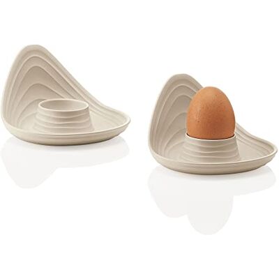 Guzzini Tierra, set van 2 eierdopjes van gerecycled kunststof – klei, 12,3 x 12 x 7,3 cm – 19630079 Guzzini Tierra, set van 2 eierdopjes van gerecycled kunststof – klei, 12,3 x 12 x 7,3 cm – 19630079