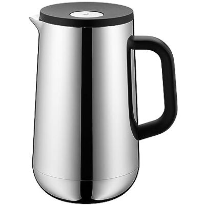 WMF Impulse Thermosfles van roestvrij staal, 1 liter, voor thee of koffie, druksluiting, houdt dranken 24 uur koud en warm WMF Impulse Thermosfles van roestvrij staal, 1 liter, voor thee of koffie, druksluiting, houdt dranken 24 uur koud en warm