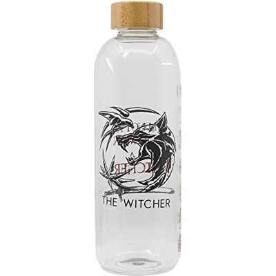Stor Herbruikbare waterfles van borosilicaatglas, 1030 ml, met luchtdichte sluiting van The Witcher Stor Herbruikbare waterfles van borosilicaatglas, 1030 ml, met luchtdichte sluiting van The Witcher
