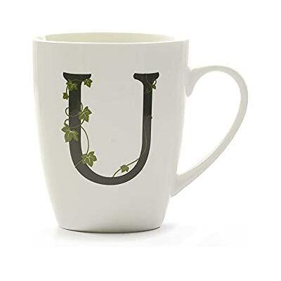 LA PORCELLANA BIANCA la Porcellana Mug Lettre U Porcelaine Blanc 12 x 12 x 3 cm LA PORCELLANA BIANCA la Porcellana Mug Lettre U Porcelaine Blanc 12 x 12 x 3 cm