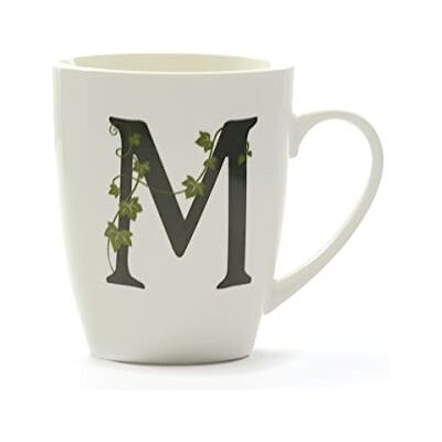 LA PORCELLANA BIANCA la Porcellana Mug Lettre M, Porcelaine, Blanc, 12 x 12 x 3 cm LA PORCELLANA BIANCA la Porcellana Mug Lettre M, Porcelaine, Blanc, 12 x 12 x 3 cm