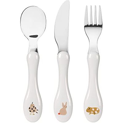 Lässig Kinderbestek set 3-delige vork lepel mes roestvrij staal/cutlery Little Mateys spicy oranje Lässig Kinderbestek set 3-delige vork lepel mes roestvrij staal/cutlery Little Mateys spicy oranje