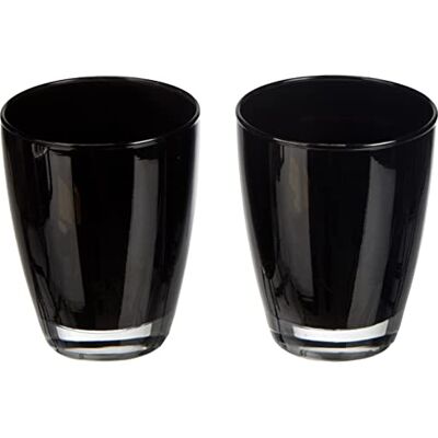 Excelsa Doos met 2 glazen met opschrift Happy kleur zwart Excelsa Doos met 2 glazen met opschrift Happy kleur zwart