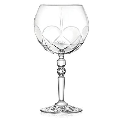 RCR Cristalleria Italiana S.p.a. Alkemist Line cocktailglazen voor gin tonic van glas, modern, set van 6 kristallen glazen van 58 cl RCR Cristalleria Italiana S.p.a. Alkemist Line cocktailglazen voor gin tonic van glas, modern, set van 6 kristallen glazen van 58 cl