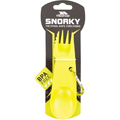 Trespass Tuba, groen, eenheidsmaat, mes, vork en besteklepel, 3-in-1, 15 cm x 4,5 cm met karabijnhaak, eenheidsmaat, groen Trespass Tuba, groen, eenheidsmaat, mes, vork en besteklepel, 3-in-1, 15 cm x 4,5 cm met karabijnhaak, eenheidsmaat, groen