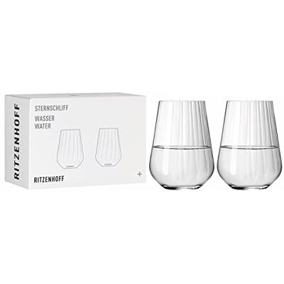 RITZENHOFF Set van 2 waterglazen 500 ml Made in Germany Artikelnummer: 3681002, serie Sterren, 2 waterglazen 500 ml, kristal, vaatwasser RITZENHOFF Set van 2 waterglazen 500 ml Made in Germany Artikelnummer: 3681002, serie Sterren, 2 waterglazen 500 ml, kristal, vaatwasser