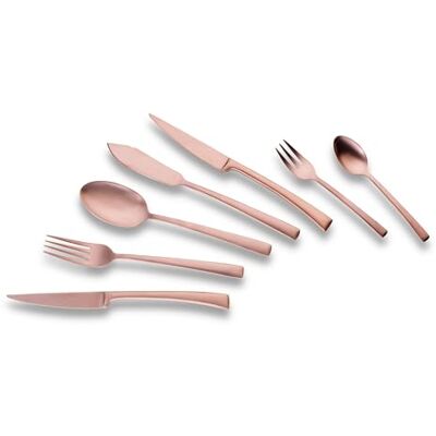 ECHTWERK EW-BS-0860B Avelino-Brownware, voor maximaal 6 personen, 42 stuks, roestvrij staal, koper, 24,5 x 34,5 x 6,5 cm ECHTWERK EW-BS-0860B Avelino-Brownware, voor maximaal 6 personen, 42 stuks, roestvrij staal, koper, 24,5 x 34,5 x 6,5 cm