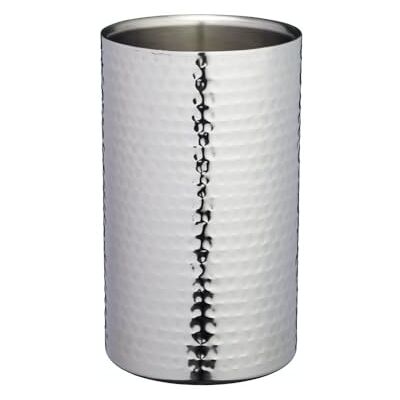 Bar Craft BarCraft Double Walled roestvrij stalen wijnfleskoeler, 12 x 20 cm (4,5 x 8 inch) – gehamerde afwerking Bar Craft BarCraft Double Walled roestvrij stalen wijnfleskoeler, 12 x 20 cm (4,5 x 8 inch) – gehamerde afwerking