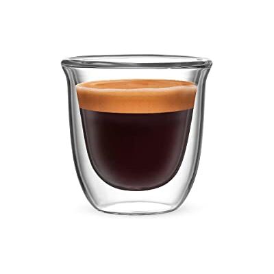Bialetti Set van 2 Double Wall Firenze glazen, 80 ml, thermische isolatie, borosilicaatglas Bialetti Set van 2 Double Wall Firenze glazen, 80 ml, thermische isolatie, borosilicaatglas