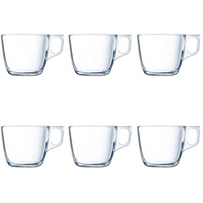 Luminarc Glazen magnetronmok, transparant, 220 ml, 6 stuks Luminarc Glazen magnetronmok, transparant, 220 ml, 6 stuks