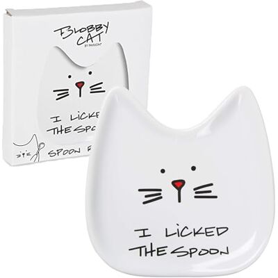 Pavilion Gift Company Blobby Cat lepelsteun voor katten, opschrift "I Licked The Spoon, 12,7 cm, wit Pavilion Gift Company Blobby Cat lepelsteun voor katten, opschrift "I Licked The Spoon, 12,7 cm, wit