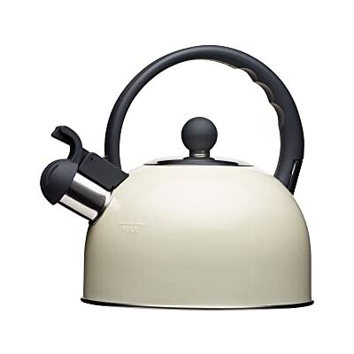 KitchenCraft Living Nostalgia Waterkoker, fluiten, inductie, metaal, 1,3 l, crème KitchenCraft Living Nostalgia Waterkoker, fluiten, inductie, metaal, 1,3 l, crème