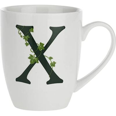 LA PORCELLANA BIANCA la Porcellana Mug Lettre X, Porcelaine, Blanc, 12 x 12 x 3 cm LA PORCELLANA BIANCA la Porcellana Mug Lettre X, Porcelaine, Blanc, 12 x 12 x 3 cm