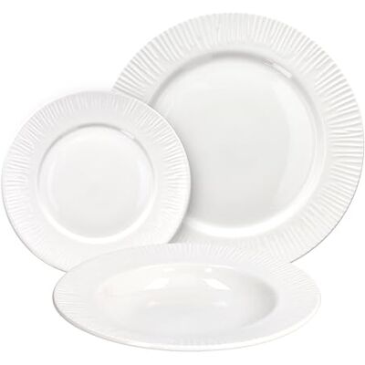 Tognana Philo 18-delig servies voor 6 personen, porselein, wit Tognana Philo 18-delig servies voor 6 personen, porselein, wit