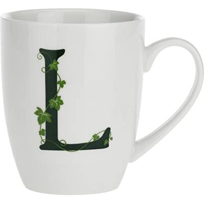 LA PORCELLANA BIANCA la Porcellana Mug Lettre L Porcelaine Blanc 12 x 12 x 3 cm LA PORCELLANA BIANCA la Porcellana Mug Lettre L Porcelaine Blanc 12 x 12 x 3 cm
