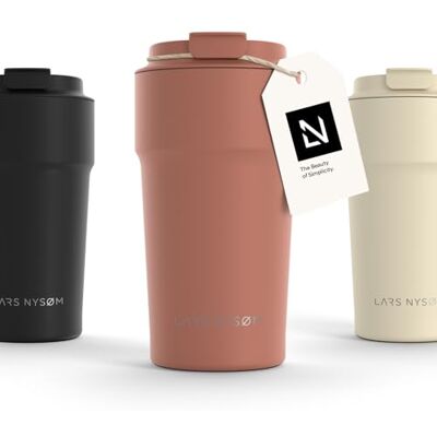LARS NYSØM Thermo Coffee Mug-to-go 500 ml 0,5 liter reisbeker met isolatie Waterdichte roestvrijstalen thermische mok voor koffie en thee (baksteenrood, 500 ml) LARS NYSØM Thermo Coffee Mug-to-go 500 ml 0,5 liter reisbeker met isolatie Waterdichte roestvrijstalen thermische mok voor koffie en thee (baksteenrood, 500 ml)