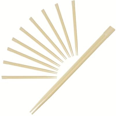 Fackelmann Set van 10 Chinese bamboe eetstokjes, duurzaam hout FSC-gecertificeerd, eenvoudige reiniging en handig in gebruik, sushi-eetstokjes, oosterse keukenstokjes. Fackelmann Set van 10 Chinese bamboe eetstokjes, duurzaam hout FSC-gecertificeerd, eenvoudige reiniging en handig in gebruik, sushi-eetstokjes, oosterse keukenstokjes.