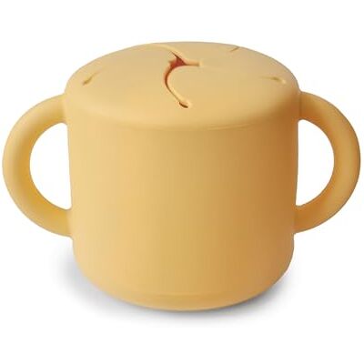 mushie Snackbeker van siliconen, snackbox voor kinderen voor onderweg, lekvrij (Pale Daffodil) mushie Snackbeker van siliconen, snackbox voor kinderen voor onderweg, lekvrij (Pale Daffodil)