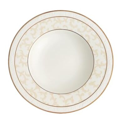 Villeroy & Boch 10-4390-2700 diepe borden, porselein, goud, 25,1 x 25,1 x 9,8 cm, ivoorkleurig Villeroy & Boch 10-4390-2700 diepe borden, porselein, goud, 25,1 x 25,1 x 9,8 cm, ivoorkleurig