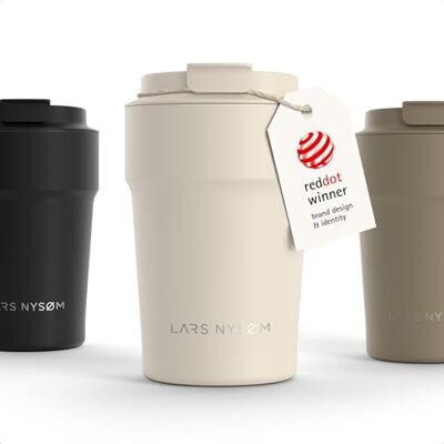 LARS NYSØM Thermosbeker voor koffie, 380 ml, reisbeker, thermosbeker voor Thermo Coffee Mug to go 4 uur warm en 8 uur koud thermobeker voor koffie op reis thermobeker van roestvrij staal LARS NYSØM Thermosbeker voor koffie, 380 ml, reisbeker, thermosbeker voor Thermo Coffee Mug to go 4 uur warm en 8 uur koud thermobeker voor koffie op reis thermobeker van roestvrij staal