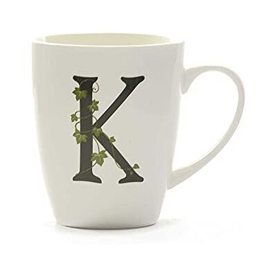 LA PORCELLANA BIANCA la Porcellana P00350149K Mug Lettre K Porcelaine Blanc 12 x 12 x 3 cm LA PORCELLANA BIANCA la Porcellana P00350149K Mug Lettre K Porcelaine Blanc 12 x 12 x 3 cm