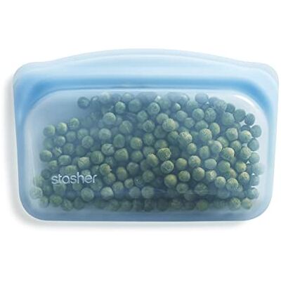 Stasher Platinum Herbruikbare opbergtas van voedselveilige siliconen, blauw (snack), vermindert wegwerpkunststof, keuken, opslag, vacuüm of invriezen, waterdicht, vaatwasmachinebestendig Stasher Platinum Herbruikbare opbergtas van voedselveilige siliconen, blauw (snack), vermindert wegwerpkunststof, keuken, opslag, vacuüm of invriezen, waterdicht, vaatwasmachinebestendig