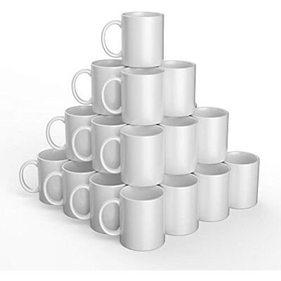 Cricut 2008943, 36 blanco sublimatiebekers met infusie-inkt en infusie-inkt, wit, 355 ml, personaliseerbaar Cricut 2008943, 36 blanco sublimatiebekers met infusie-inkt en infusie-inkt, wit, 355 ml, personaliseerbaar