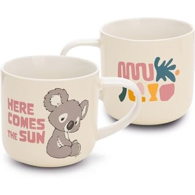NICI Koala mok 420 ml 9,5 x 9,5 cm kleurrijk theekop koffiemok porseleinen mok met handvat voor koude en warme dranken geweldig cadeau-idee NICI Koala mok 420 ml 9,5 x 9,5 cm kleurrijk theekop koffiemok porseleinen mok met handvat voor koude en warme dranken geweldig cadeau-idee