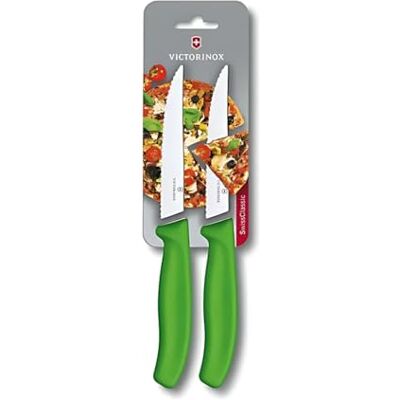 Victorinox Pizzamesser, groen, SwissClassic met wellen, 2 op blister, groen (B1) Victorinox Pizzamesser, groen, SwissClassic met wellen, 2 op blister, groen (B1)