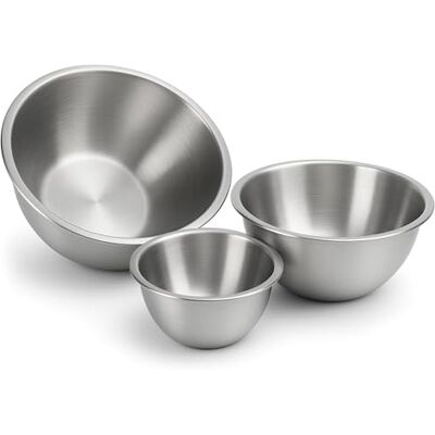 com-four ® Set van 3 roestvrijstalen kommen Ø 20, 24 en 28 cm com-four ® Set van 3 roestvrijstalen kommen Ø 20, 24 en 28 cm