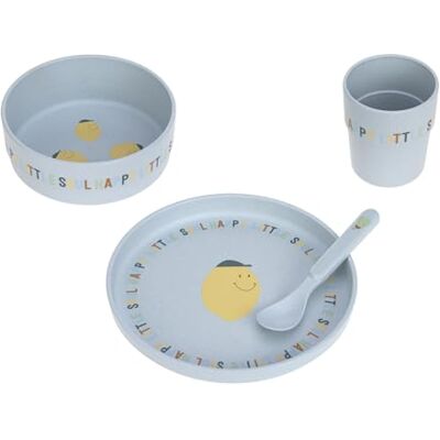 Lässig Kinderserviesset (borden, bekers, schalen, lepels) zonder melamine, BPA-vrij, vaatwasser- en magnetronbestendig, Happy Fruits-set citroen Lässig Kinderserviesset (borden, bekers, schalen, lepels) zonder melamine, BPA-vrij, vaatwasser- en magnetronbestendig, Happy Fruits-set citroen