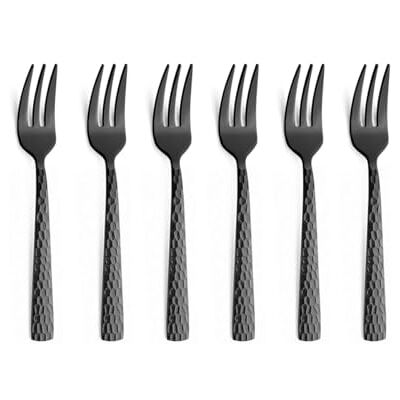 Amefa Felicity Gehamerd Gebakvork Set 6 Zwart Amefa Felicity Gehamerd Gebakvork Set 6 Zwart