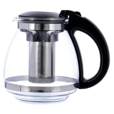 Quid Serenia Theepot van glas, roestvrij staal, 1,5 l, transparant Quid Serenia Theepot van glas, roestvrij staal, 1,5 l, transparant