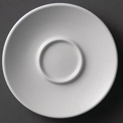 Olympia Whiteware Espresso-schoteltjes, porselein, 120 mm, wit, 12 stuks Olympia Whiteware Espresso-schoteltjes, porselein, 120 mm, wit, 12 stuks