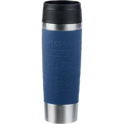 Emsa N20221 Travel Mok Classic thermosbeker, 0,5 l, met comfortabele schroefsluiting, van roestvrij staal, 6 uur warm en 12 uur koud, 100% waterdicht, vaatwasmachinebestendig, 360° opening, blauw Emsa N20221 Travel Mok Classic thermosbeker, 0,5 l, met comfortabele schroefsluiting, van roestvrij staal, 6 uur warm en 12 uur koud, 100% waterdicht, vaatwasmachinebestendig, 360° opening, blauw