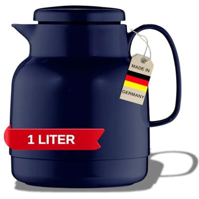 Helios Mondo Thermoskan, kunststof, 1 l, donkerblauw Helios Mondo Thermoskan, kunststof, 1 l, donkerblauw