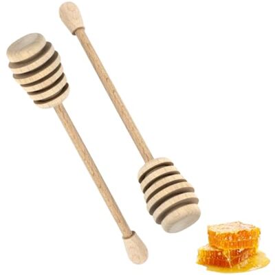 PARENCE . Set van 2 houten honinglepels 17,5 cm Handige en veelzijdige honingmengers Natuurlijk, 2 Stuks PARENCE . Set van 2 houten honinglepels 17,5 cm Handige en veelzijdige honingmengers Natuurlijk, 2 Stuks