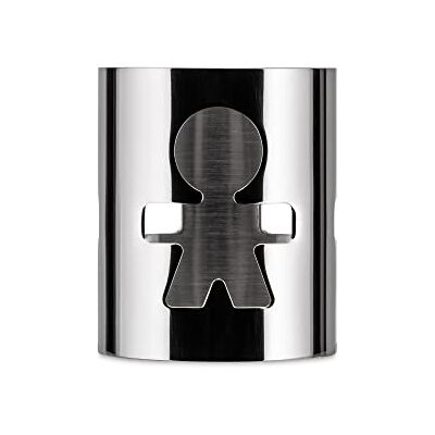 Alessi A di AKK10 M Girotondo ronde handdoek van glanzend staal heren, zwart Alessi A di AKK10 M Girotondo ronde handdoek van glanzend staal heren, zwart