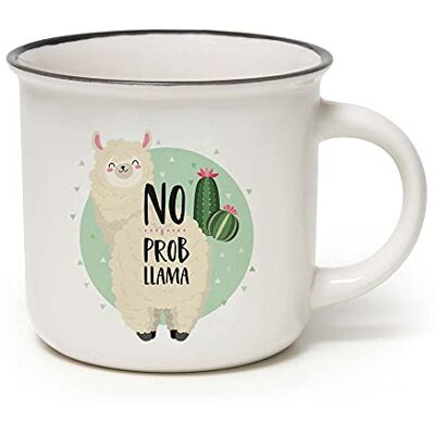 Legami Cup-Puccino Llama mok van Engels porselein, meerkleurig, 350 ml Legami Cup-Puccino Llama mok van Engels porselein, meerkleurig, 350 ml