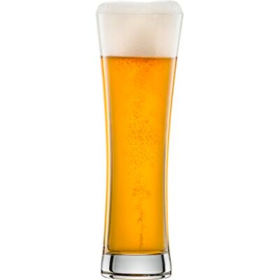 Schott Zwiesel Beer Basic 130005 Set van 4 lineaire tarwebierglas voor tarwebier, Tritan kristalglazen vaatwasmachinebestendig, Made in Germany Schott Zwiesel Beer Basic 130005 Set van 4 lineaire tarwebierglas voor tarwebier, Tritan kristalglazen vaatwasmachinebestendig, Made in Germany