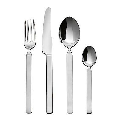 Alessi 4180S24 Dry Design bestekset roestvrij staal 18/10 hoogglans gepolijst met mat handvat, 24-delig Alessi 4180S24 Dry Design bestekset roestvrij staal 18/10 hoogglans gepolijst met mat handvat, 24-delig