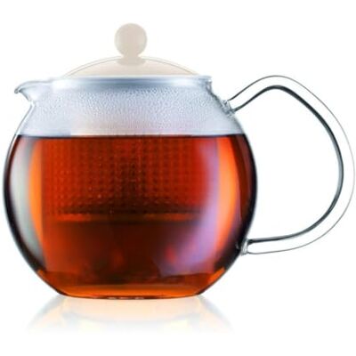Bodum Assam theepers met glazen handvat en gekleurd kunststof deksel, 0,5 liter, zwart Bodum Assam theepers met glazen handvat en gekleurd kunststof deksel, 0,5 liter, zwart