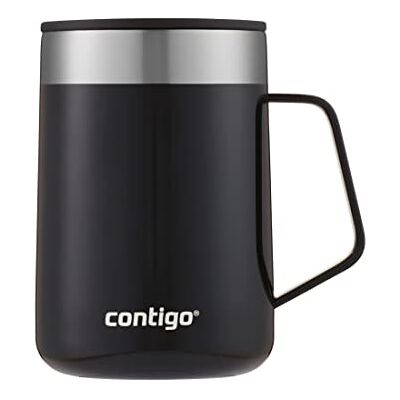 Contigo Streeterville Desk Mok, geïsoleerde koffiebeker met roestvrijstalen handgreep, koffiebeker om mee te gaan, deksel, houdt koffie en thee tot 5 uur warm, ideaal voor kantoor en thuis, 410 ml. Contigo Streeterville Desk Mok, geïsoleerde koffiebeker met roestvrijstalen handgreep, koffiebeker om mee te gaan, deksel, houdt koffie en thee tot 5 uur warm, ideaal voor kantoor en thuis, 410 ml.