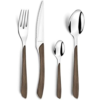 Amefa Eclat Nature Bestekset, 24-delig, donker hout Amefa Eclat Nature Bestekset, 24-delig, donker hout