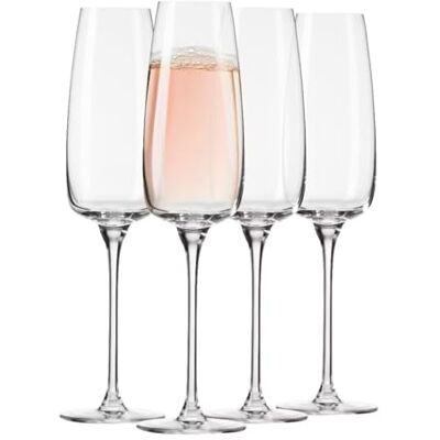 Krosno Champagneglazen, 4 stuks, 250 ml, moderne collectie Proseccoglazen, sprankelende wijn, cocktail, elegant glaswerk, loodvrij kristal, vaatwasmachinebestendig, een mooi cadeau Krosno Champagneglazen, 4 stuks, 250 ml, moderne collectie Proseccoglazen, sprankelende wijn, cocktail, elegant glaswerk, loodvrij kristal, vaatwasmachinebestendig, een mooi cadeau