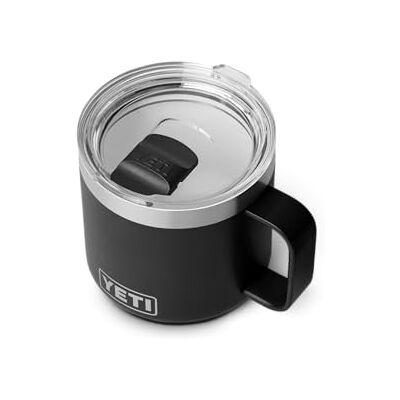 YETI Rambler Stapelbare mok met Durasip keramische voering, vacuüm geïsoleerde roestvrijstalen mok met magneetdeksel, zwart, 414 ml YETI Rambler Stapelbare mok met Durasip keramische voering, vacuüm geïsoleerde roestvrijstalen mok met magneetdeksel, zwart, 414 ml
