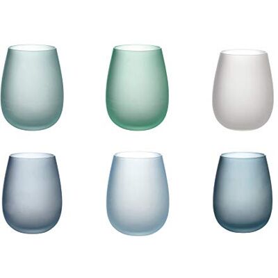 Tivoli Shades of Blue Glazen waterglazen, 500 ml, 6 stuks Tivoli Shades of Blue Glazen waterglazen, 500 ml, 6 stuks